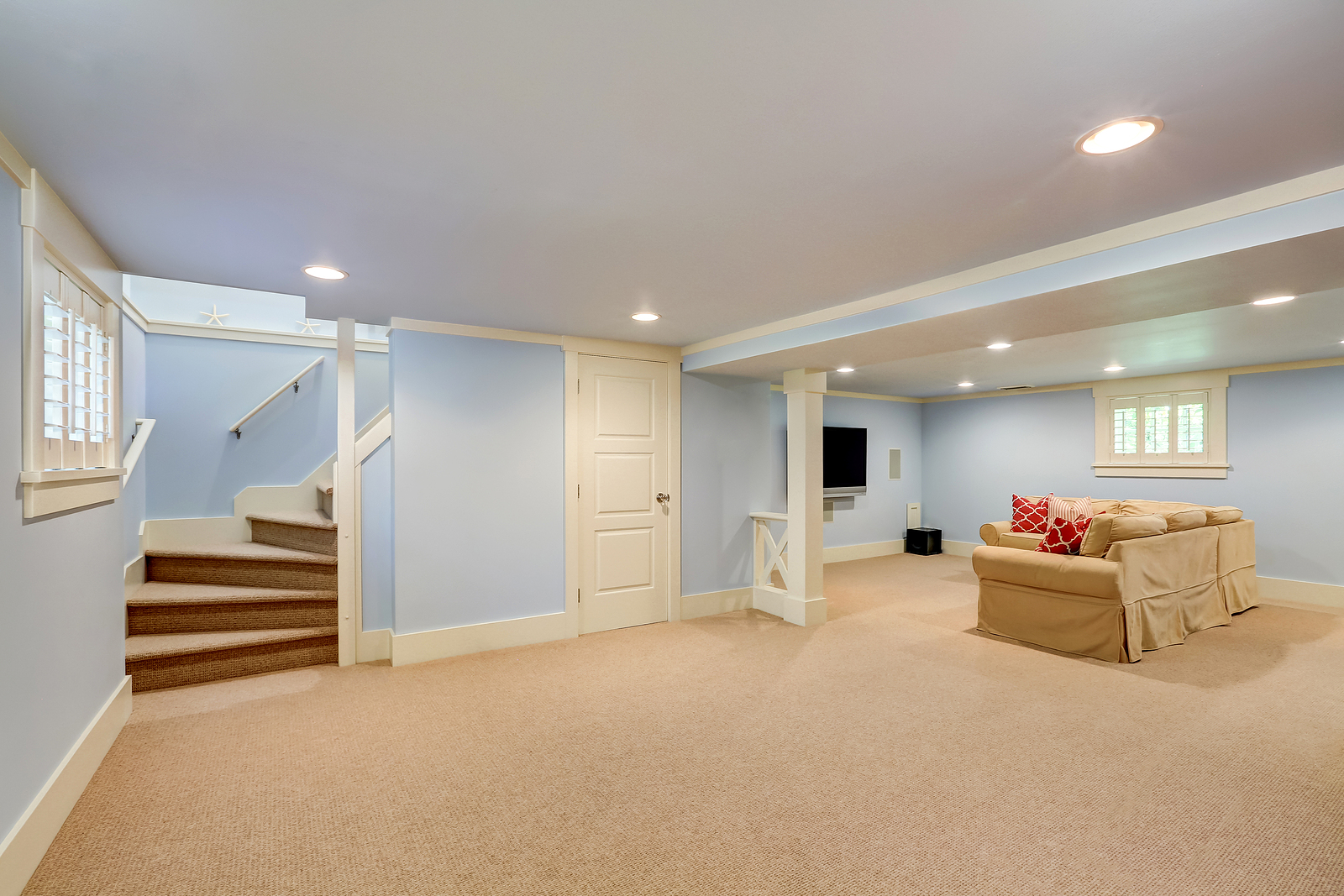 basement living room pictures